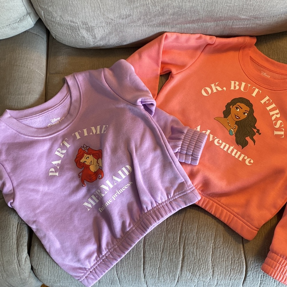 Disney Princess crop sweatshirts